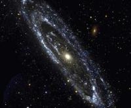 Aufnahme der Andromeda-Galaxie durch den Satelliten GALEX (Bild: NASA)