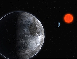 Das Planetensystem von Gliese 581 in einer künstlerischen Darstellung
(Bild: ESO)