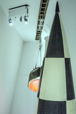 Sojus-29-Landeapparat an der Decke des MHM 2013 (Bild: T. Weyrauch)