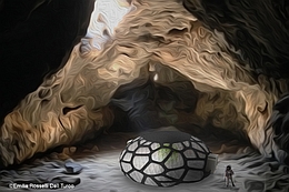 "Habitat concept in lunar lava-tube", Projekt-Team 06, Politecnico Milano
(Bild: Emilia Rosselli del Turco)