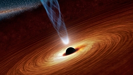 Schwarzes Loch im Zentrum der Galaxie NGC 1365 - Illustration (Bild: NASA/JPL Caltech)