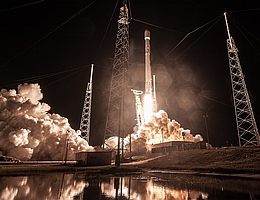 Falcon-9-Start mit Zuma am 8. Januar 2018 (Bild: SpaceX)