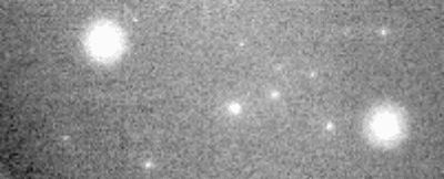 Animation des Helligkeitsausbruchs bei GRB 080319B, aufgenommen durch das "Las Campanas Observatory". Beobachtet wurde das gleiche Sichtfeld, wie durch Swift.
(Bild: Pi of the Sky)