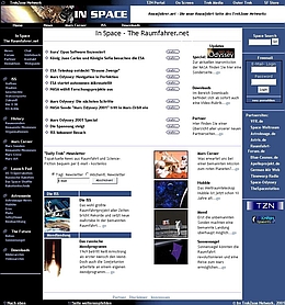 So sah RN Version 1.0 aus, als es im August 2001 online kam. Gut zu sehen ist, dass es sich hier noch eher um eine TrekZone Abteilung als um ein eigenes unabhängiges Projekt handelt (Bild: Raumfahrer.net)