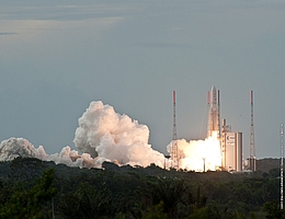 Der Start ist erfolgt. (Bild: ESA/CNES/Arianespace/CSG)