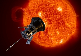 Künstlerische Darstellung der Parker Solar Probe, deren Messungen von Solar Orbiter ergänzt werden. (Bild: 
NASA/Johns Hopkins APL/Steve Gribben)