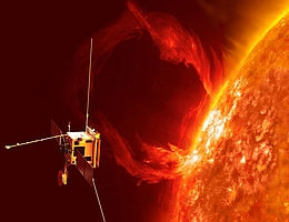 Solar Orbiter nahe der Sonne - Illustration
(Bild: ESA / AEOS)