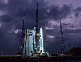 Ariane 5 mit der Flugnummer VA252 auf der Startrampe. (Bild: ESA/CNES/Arianespace/CSG)