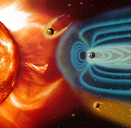 Terrestrische Planeten-Magnetosphäre. (Bild: ESA)
