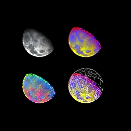 Mond im nahen Infrarot (Bild: NASA/JPL)