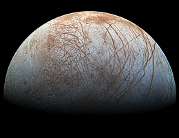 Europa ist der viertgrößte Mond des Jupiters. (Bild: NASA/JPL-Caltech/SETI Institute)