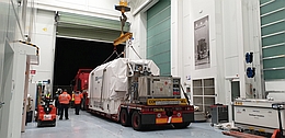 Copernicus Sentinel-3D trifft in Cannes ein. (Bild: Thales Alenia Space)