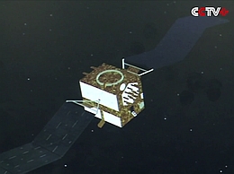Beidou 2 IGS6 nach dem Aussetzen beim Entfalten der Solarzellenausleger - Illustration (Bild: CCTV)