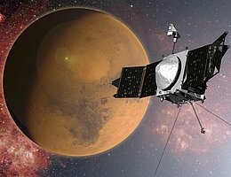 MAVEN und der Mars - Illustration