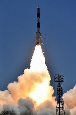PSLV-C33-Start am 28. April 2016 (Bild: ISRO)