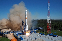 Sojus-2.1b-Start am 29. Mai 2016 (Bild: russisches Verteidigungsministerium)