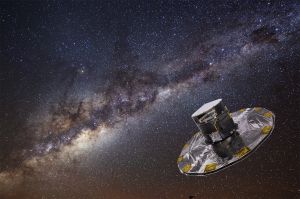 ESA/ATG medialab (Gaia) mit ESO/S. Brunier (Hintergrund)