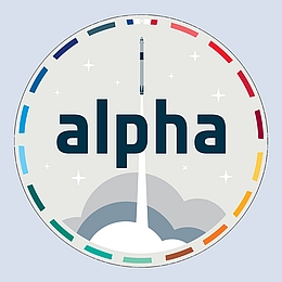 Missionslogo der ESA-Mission Alpha. (Bild: ESA)