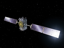 Galileo-Satellit im All - Illustration
(Bild: ESA / P. Carril)