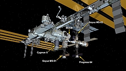 ISS-Konfiguration ab dem 23. Obtober 2016 (Bild: NASA)