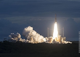 Ariane-5-Start mit DirecTV 15 und Sky Mexico 1 (Bild: ESA/CNES/Arianespace/CSG)