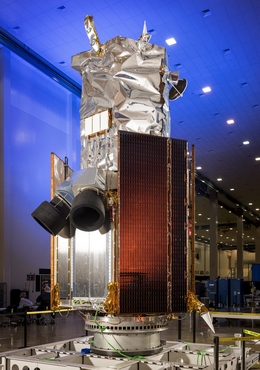 WorldView 4 beim Hersteller (Bild: Lockheed Martin)