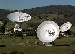Antennen des DSN bei Canberra, Australien
(Bild: NASA)