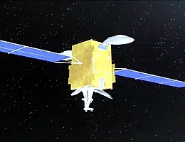 ChinaSat 9A im All - Illustration. (Bild: CCTV)