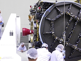 Triebwerke am Heck von Intelsat 31 