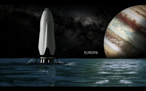 Raumschiff auf Europa (Bild: SpaceX)