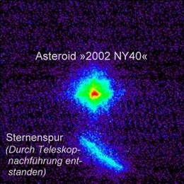 Der Asteroid "2002 NY40".
(Foto: The ING NAOMI Team)
