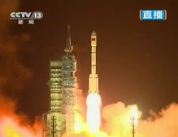 Start von Tiangong 1. (Video)