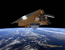 Sentinel-6 über der Erde - Illustration. (Bild: ESA/ATG Medialab)