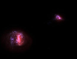 Die Magellanschen Wolken. (Bild: ESA/Gaia/DPAC/DLR CC BY-SA 3.0 IGO)