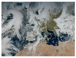 Wolken über Europa im Blickfeld von MTG-I1. (Bild: EUMETSAT/ESA)