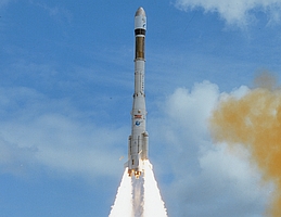 Araine-3-Start (V10) am 4. August 1984. (Bild: ESA/CNES/Arianespace)