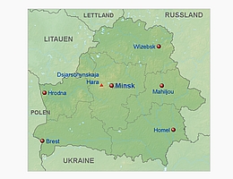 Karte von Weißrussland. (Quelle: Wikipedia)