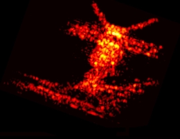 Radarabbildung des Satelliten ERS-2 vom 21.2.2024: Solarmodul gebrochen. (Bild: Fraunhofer FHR)