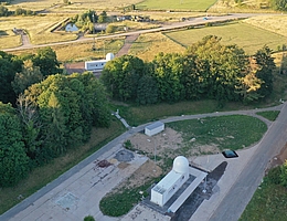 Die Sende- und Empfangseinheit des Weltraumüberwachungsradars GESTRA in Koblenz. (Bild: Fraunhofer FHR / Jens Fiege)