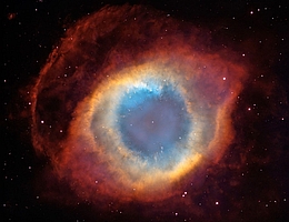 Der Helixnebel aufgenommen vom Hubble Weltraumteleskop. (Bild: NASA, ESA, N. Smith (University of California, Berkeley), and the Hubble Heritage Team (STScI/AURA))