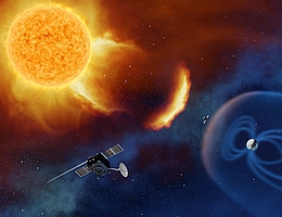 Raumsonde zur Beobachtung der Sonne (Bild: ESA/A. Baker, CC BY-SA 3.0 IGO)