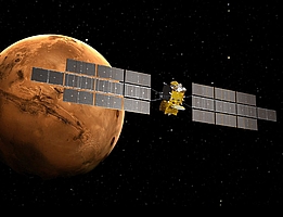 Earth Return Orbiter über dem Mars - Illustration. (Bild: Airbus)