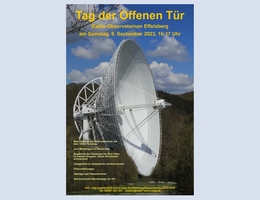 Plakat zum "Tag der Offenen Tür" 2023. (Foto & Entwurf: Norbert Junkes/MPIfR)