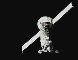 Progress MS-23 alias Progress 84 im Anflug auf die ISS. (Bild: NASA)