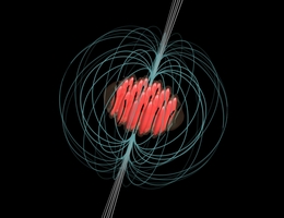 Ultrakalte Quantengase aus dipolaren Atomen bilden eine Plattform für die Simulation von Vorgängen im Inneren von Neutronensternen. (Grafik: Elena Poli)