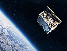 Satellit von Reflex Aerospace über der Erde - künstlerische Darstellung. (Bild: Reflex Aerospace)