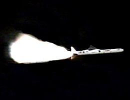 Günstig ins All: der gestrige Start der Pegasus XL mit dem kanadischen SciSat 1 an Bord. (Bild: NASA TV)
