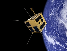 TUGSAT-1 liefert auch nach zehn Jahren im All noch Forschungsdaten. (Bild: TU Graz)