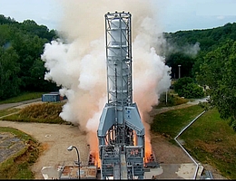Testzündung mit Themis und Prometheus®. (Bild: ArianeGroup)