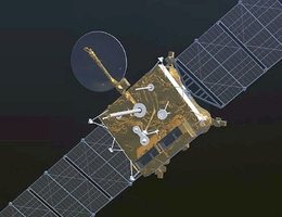 Satellit vom Typ Arktika-M - künstlerische Darstellung. (Grafik: Roskosmos)
